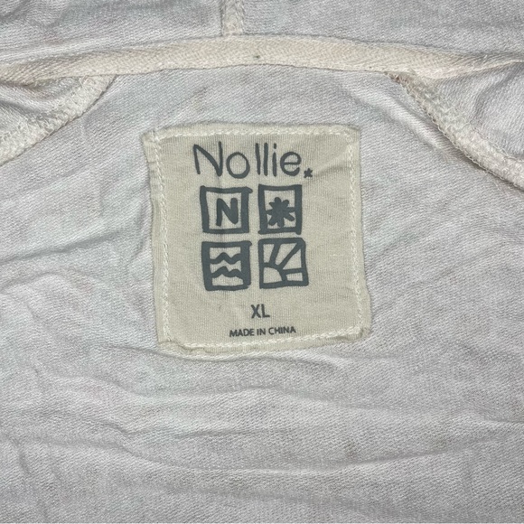 Nollie size XL tan & pink floral light weight zip up jacket with hood - Picture 3 of 6